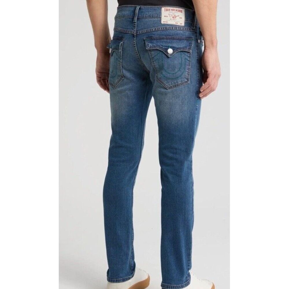 New‎ $159 True Religion ROCCO FLAP Relaxed Skinny JEANS 700062 Medium Harvest 34